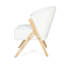 Chaise d'appoint moderne avec revêtement blanc