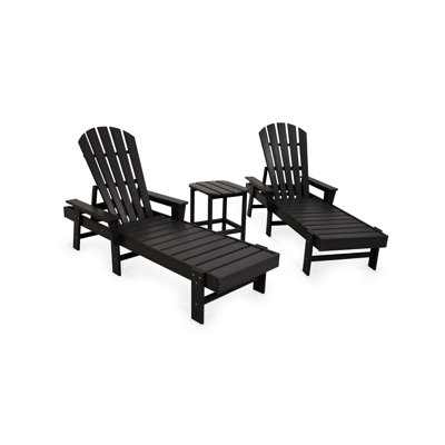 Ensemble 3 pièces de chaise longue South Beach