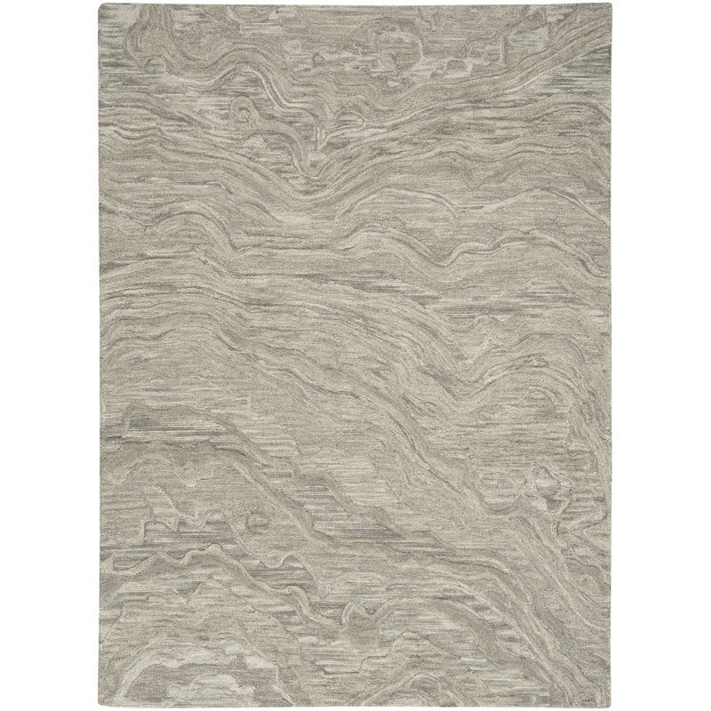 Cahide Abstract Handmade Area Rug, Rectangle 114 x 175cm