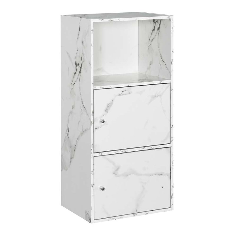 Aptos Accent Cabinet, White Marble
