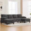 Canapé modulaire spacieux en forme de U avec méridienne double, poches de rangement latérales et dossier capitonné élégant pour la vie moderne-467983311