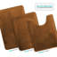 Ensemble de 3 tapis de bain en mousse viscoélastique ultra doux et absorbant avec envers antidérapant Aighan-1831797539