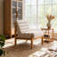Fauteuil d'appoint Fluffy avec structure en bois, parfait pour des sièges confortables et élégants-2113703303