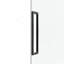 Porte de douche fixe et coulissante, quincaillerie de tube carré, porte de douche en verre transparent, verre trempé de 3/8 po (10 mm), acier inoxydable