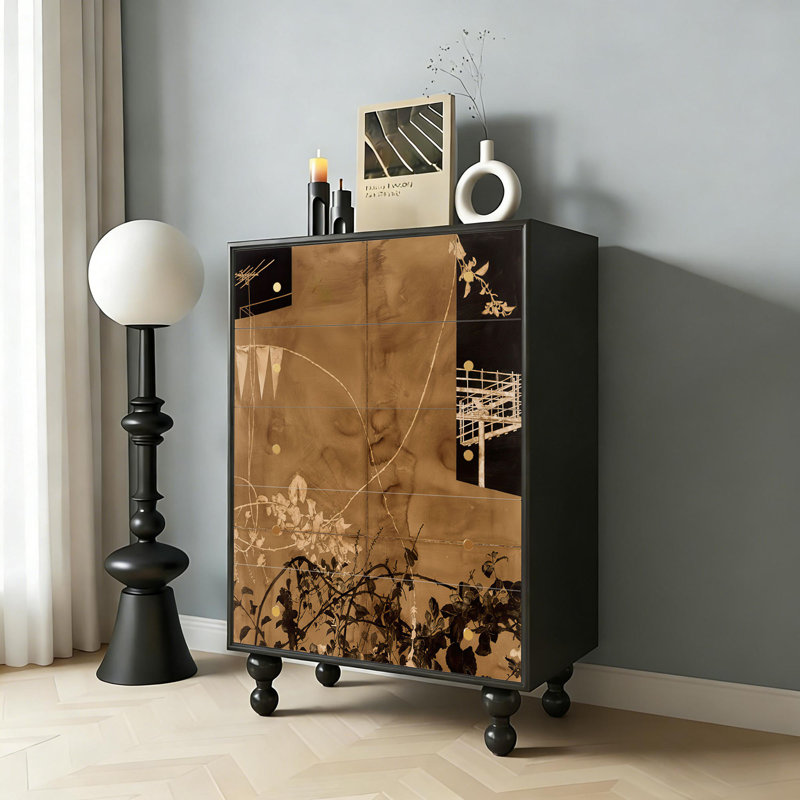 Ceridwen Solid Wood 5 - Drawer Accent Chest
