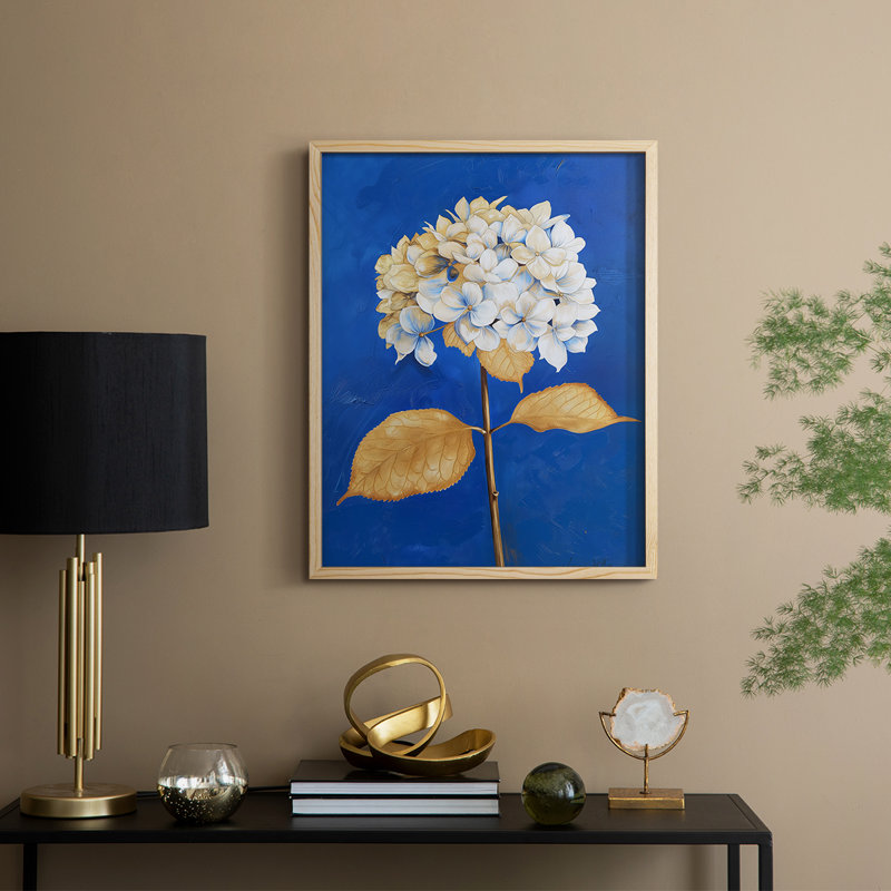 «FLORAL Series CV III», reproduction encadrée - bois massif, H 15 po x l 12 po