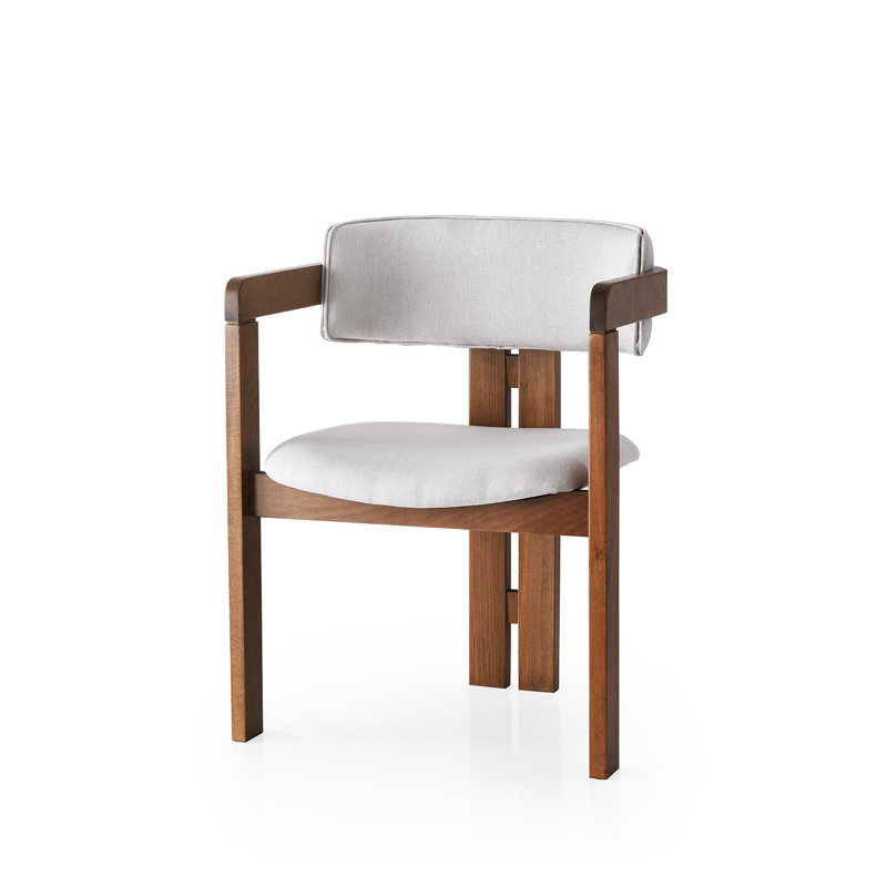 Southbury 76cm H Cotton Upholstered Armchair in Brown