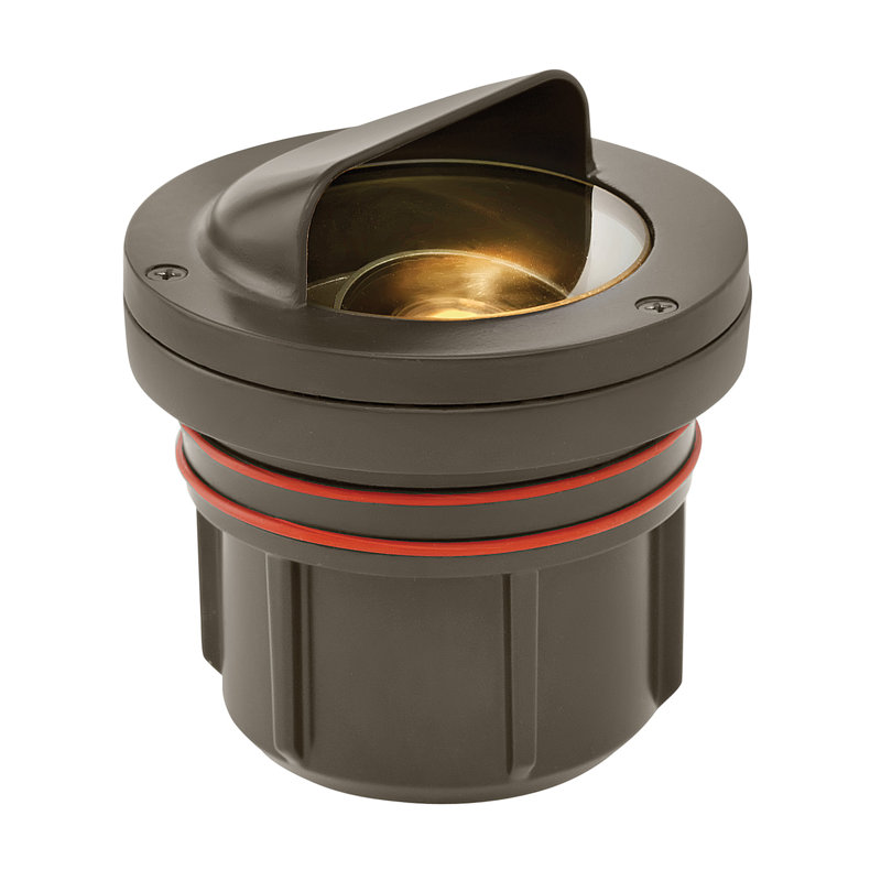 Shielded Brown Low Voltage Hardwired Well Light, 9W, Bronze, LED