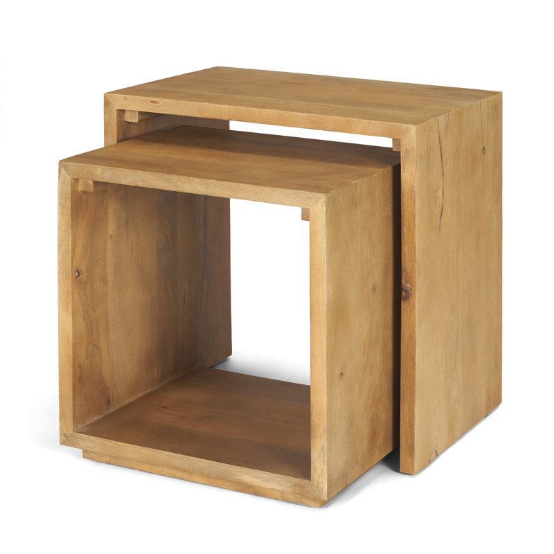 Solid Wood Nesting End Table