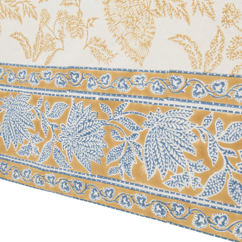 Chloe Handmade Floral Tablecloth, 142" L x 71" W