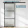 Metal and Glass Sliding Barn Door with Installation Hardware Kit ( Soft-close Included)