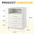 LED Nightstand with Drawers, Wireless Charging, & USB & Type-C Charging Ports-765872793