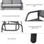 Banc oscillant d'extérieur pour 2 personnes Outsunny-86891065