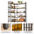 Bookshelf 5 Tiers , Corner Bookcase With Baffles, 70''x47''x44'' Large Industrial Wooden Bookcase With Metal Frame, L Shaped Bookshelf For Living Room, Home Office, Rustic Brown