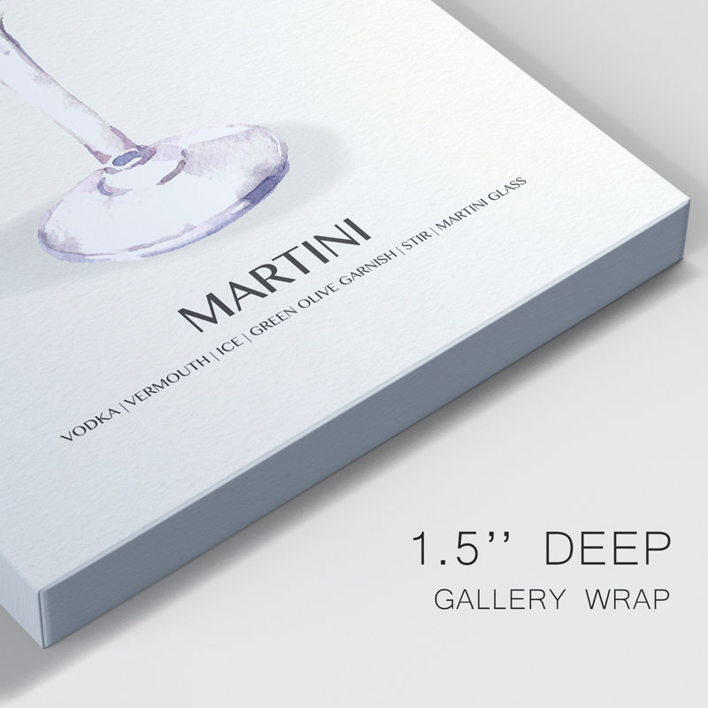Martini - impression sur toile tendue, H 48 po x l 32 po x P 1 po