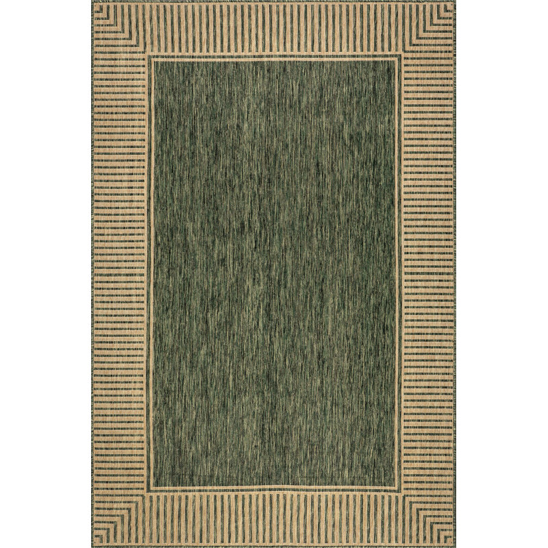 Asha Simple Striped Indoor/Outdoor Area Rug, Rectangle 3'5" x 5'