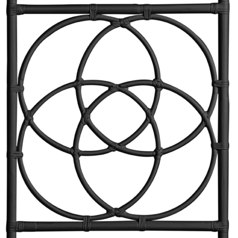 Emilia Open-Frame Headboard, Twin, Black