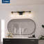 Luminaire de salle de bain 4 lumières Amico avec abat-jour en verre transparent, applique murale antirouille pour miroir et espaces de vie