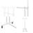 6 Arc Arm Height Adjustable Floor Stand Clothing Display Rack With Wheels-1140532261