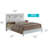 Stylish Transitional Queen Bed In White