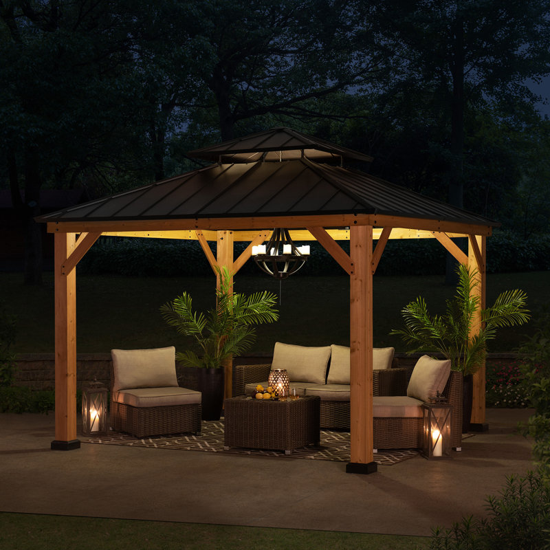 Aldercy 33.5m x 33.5m Pop Up Gazebo, Black