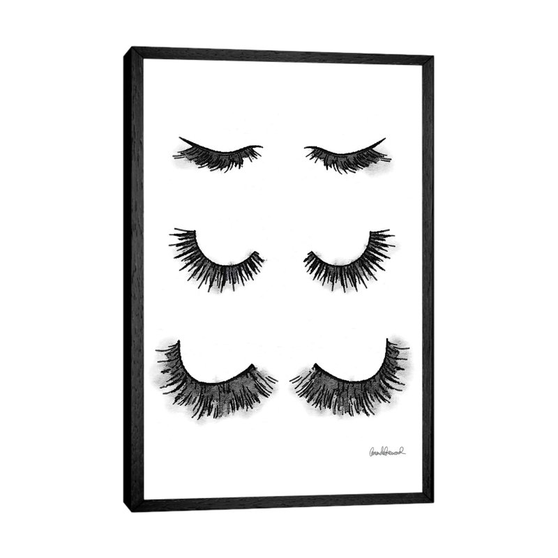 Lash Set by Amanda Greenwood - Painting on Canvas, 66.04 cm H x 45.72 cm W, Black Framed Canvas