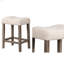 Ensemble de 2 tabourets de comptoir à hauteur de comptoir, tabouret de style transitionnel avec repose-pieds et tabouret de bar-372795985
