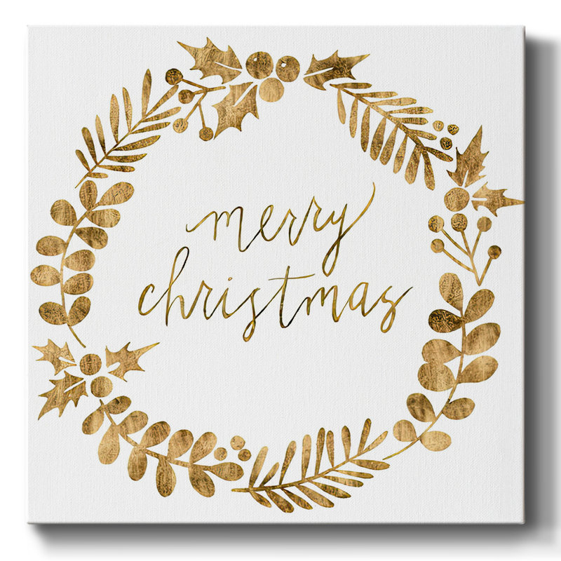 Golden Christmas III, H 32 po x l 32 po x P 1,5 po