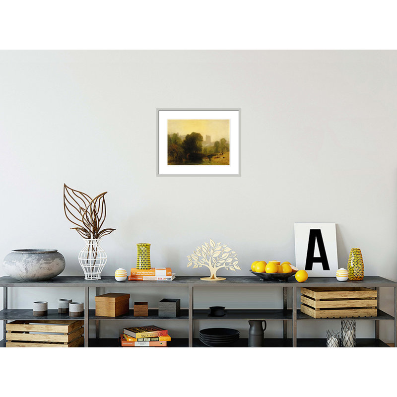 «Near the Thames Lock Windsor» par Joseph Mallord, William Turner, impression giclée encadrée, 17,54 po H x 21,75 po L