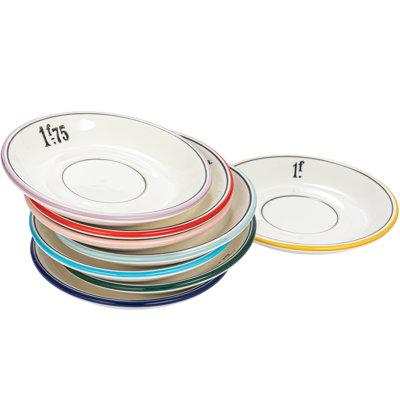 Stoneware Plate Set With Factorial Numbers Design Styles