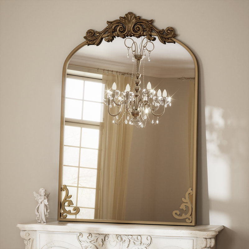 Miroir mural Arxhira, 41 po x 26 po, Brun