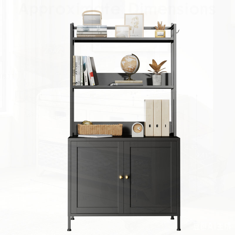 Enceinte en métal pour litière pour chat, grande armoire cachée avec 3 tablettes à niveaux, grande maison intérieure pour le contrôle des odeurs et le rangement