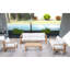 Ando 4 Piece Teak Sunbrella Sofa Set with Cushions-1729887304
