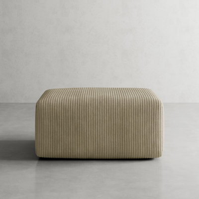Berlare Corduroy Upholstered Ottoman