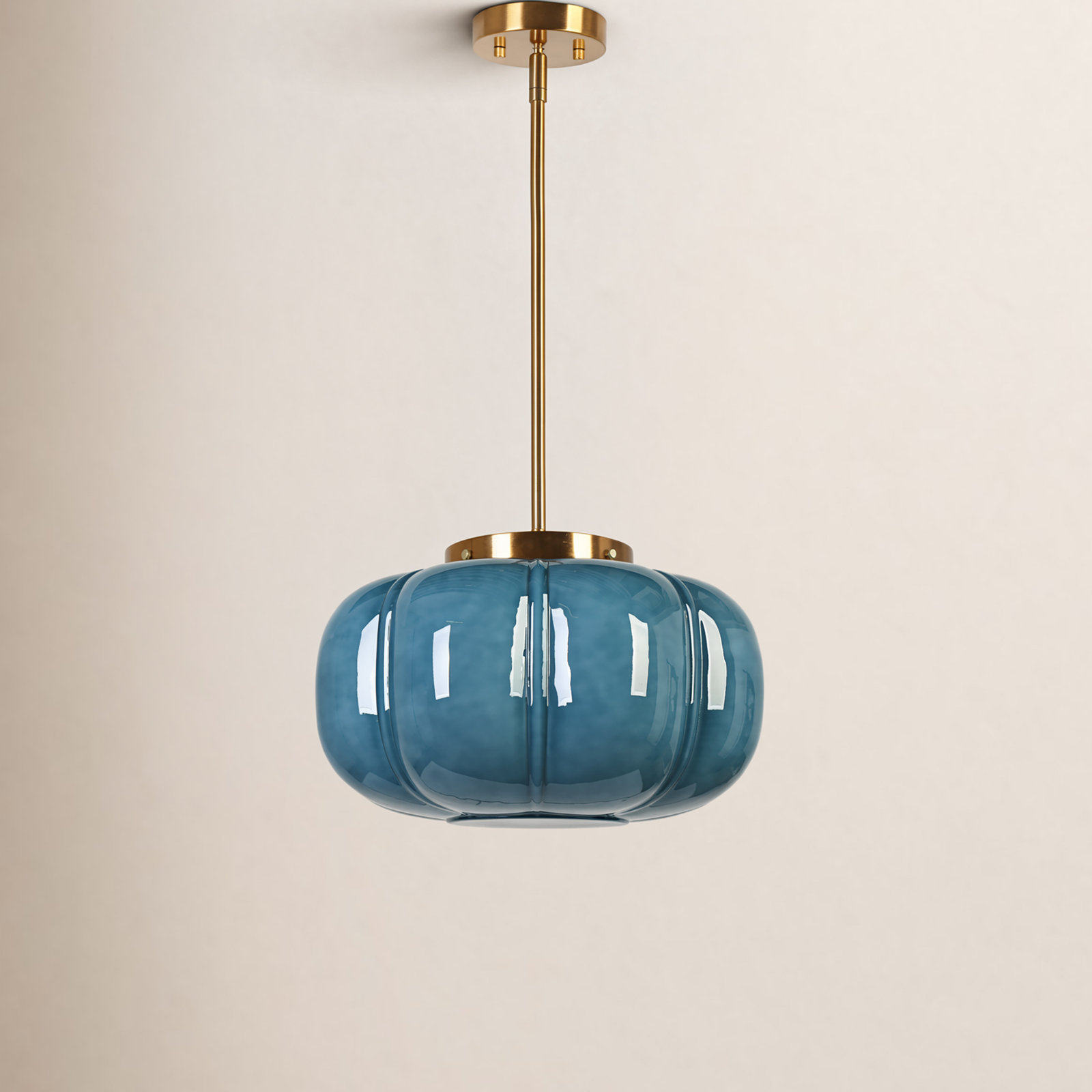 Beltran Dimmable Dome Single Light Pendant, Blue