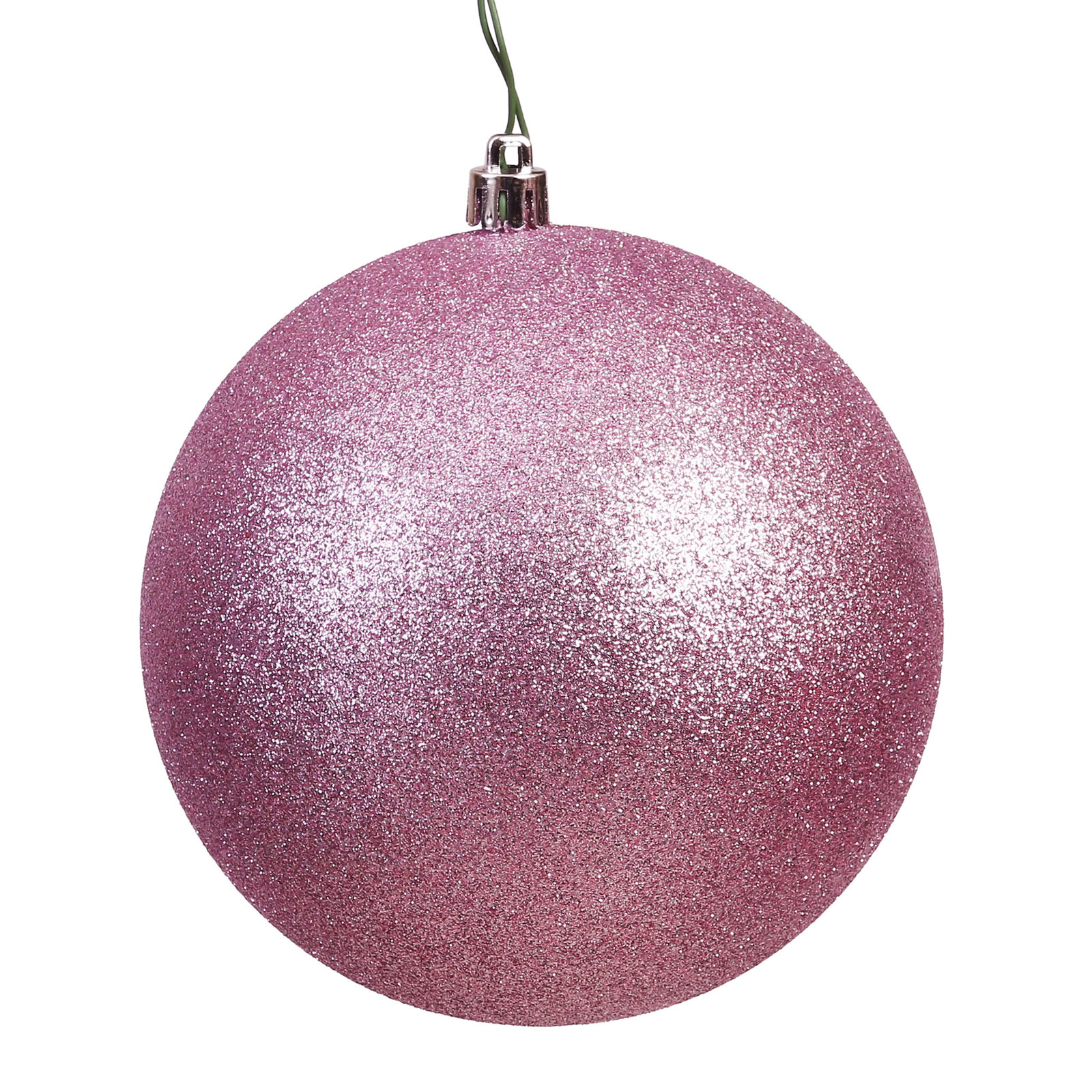 Christmas Ball Ornament, 4.75" H x 4.75" W x 4.75" D, Glitter Mauve