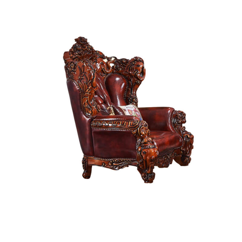 Fauteuil éléphant en bois massif sculpté d'une largeur de 56,3