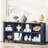 Farmhouse Wood Long Storage Organizer Bookcase-33435128-33435129