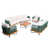Beige Cushion/Green Rope Teak Frame is out of stock
