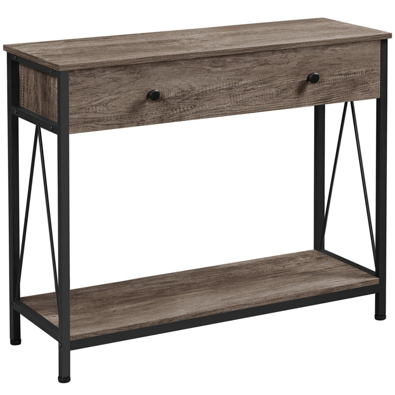 Khorma 39.5'' Console Table, Taupe Wood