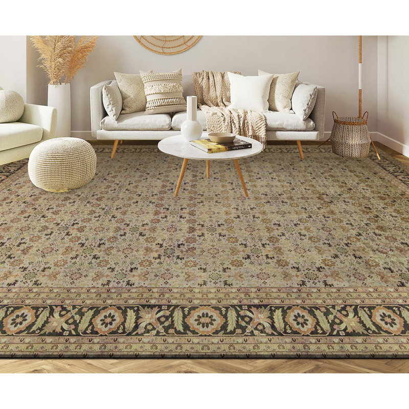 Avalon Wool Southwestern Area Rug in Beige/Brown
