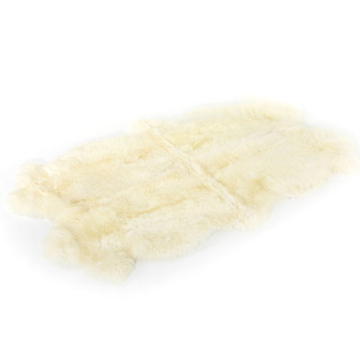 Lalo Sheepskin Area Rug in Cream
