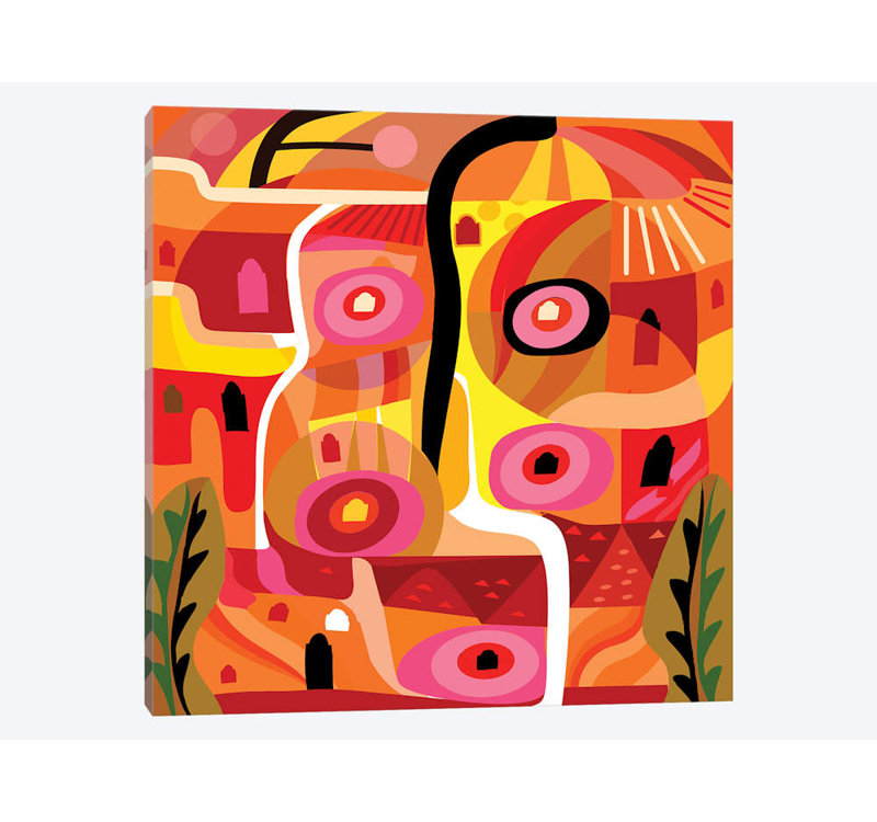 «Orange Silverlake» par Charles Harker, impression sur toile, H 12 po x l 12 po x P 0,75 po, Toile tendue, Pas de tapis