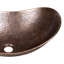 Vasque de salle de bain rustique en cuivre pur martelé à la main, en forme de bateau, de 48 cm (19 po).-134955616