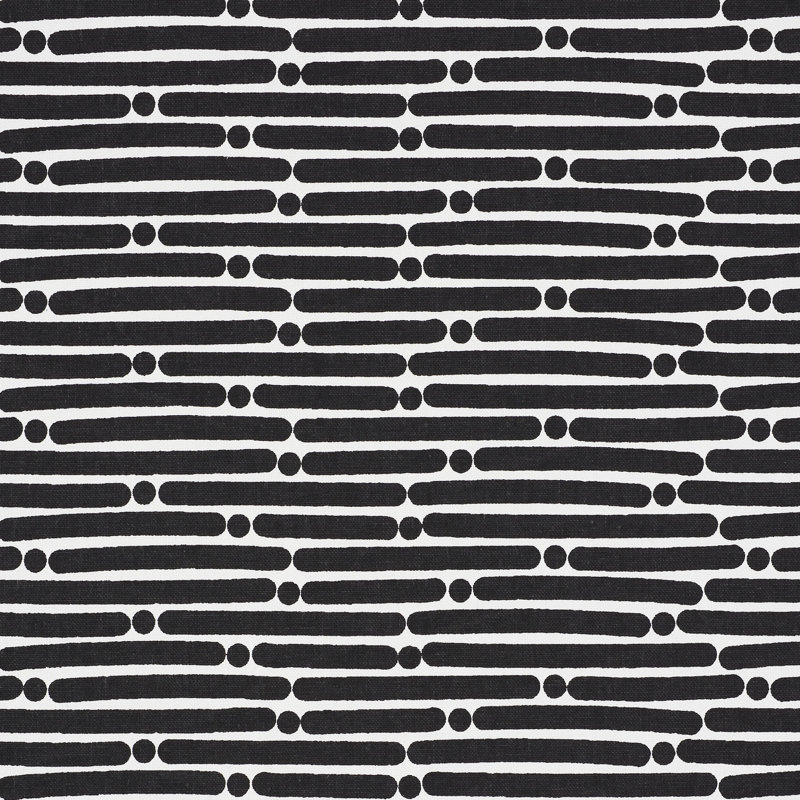 Dot Dash Fabric, Black