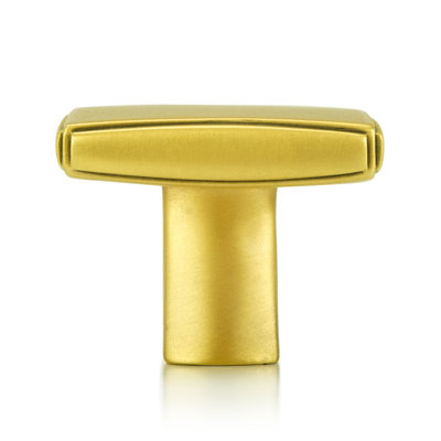 HALTON SQUARE KNOB; FLORENTINE GOLD FINISH