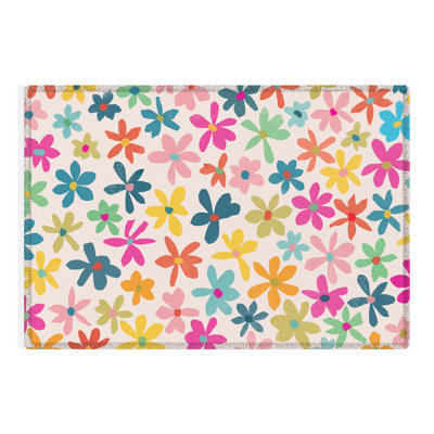 Tapis rectangulaire Niamh avec envers antidérapant