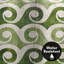 Rideau de douche 71 "x 74", Vagues rétro en vert par Modern Tropical