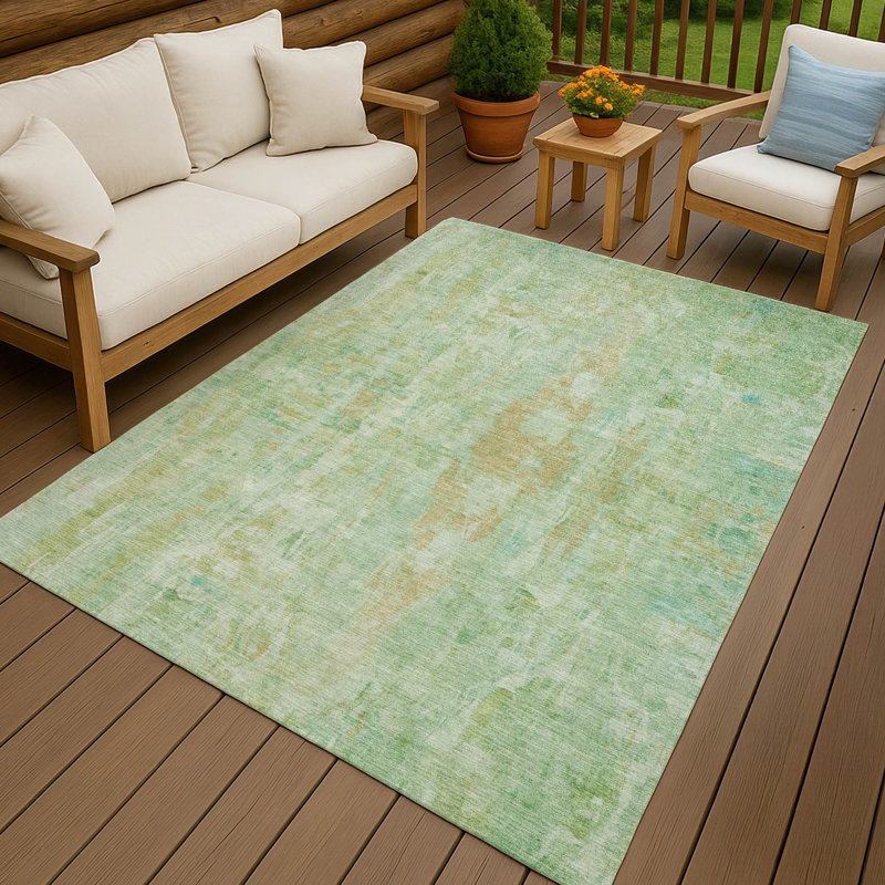 Machine Washable Indoor/Outdoor Chantille ACN2310 Abstract Rug, Rectangle 10' x 14'