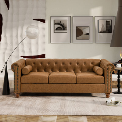 Daeyon 74.5'' Rolled Arms Chesterfield Sofa -  Alcott HillÂ®, 5594742A136B407298A7F6A6C7EEFA6E